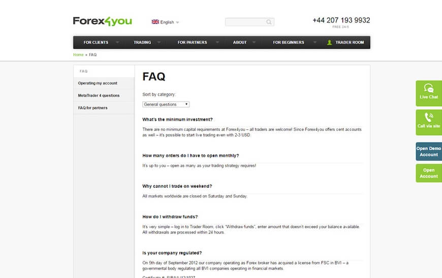 forex4you faqs