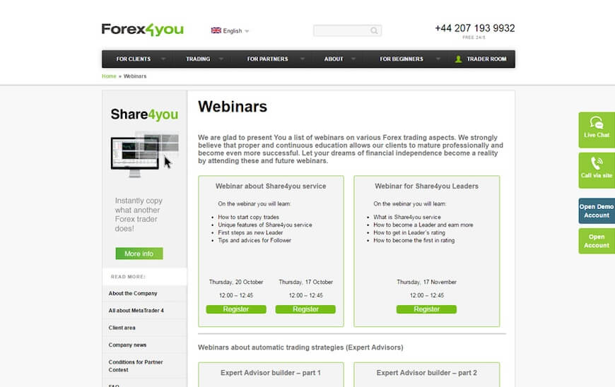 forex4you webinars